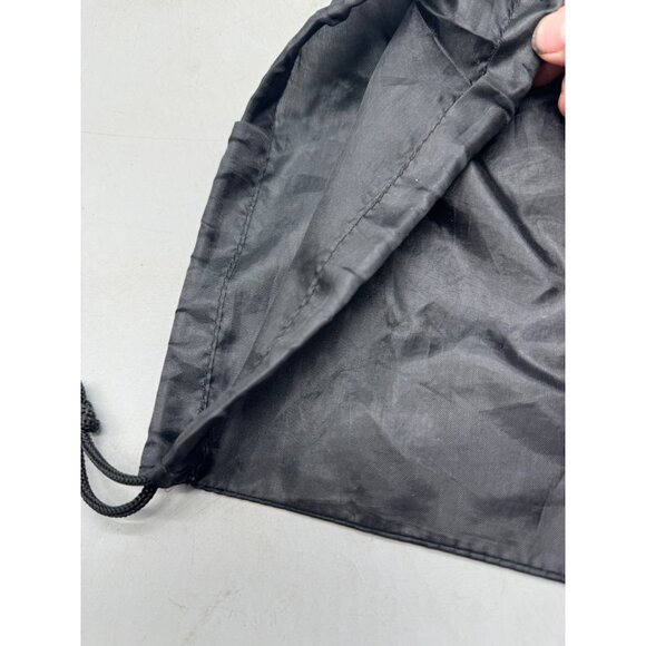 Black Nylon Drawstring white Shoe Bag sheer 17x12" READ - Picture 3 of 5